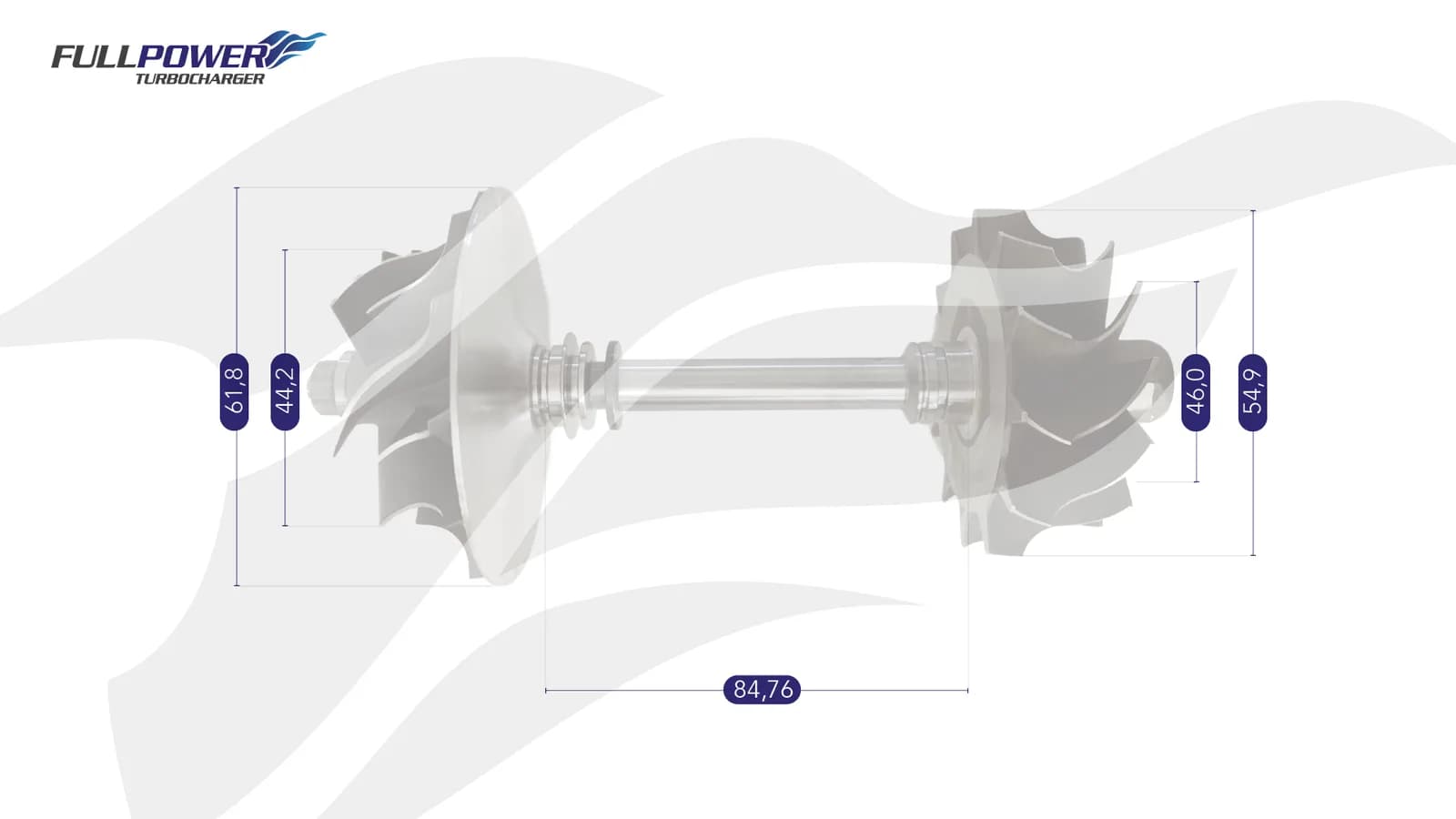 Desenho técnico de medidas - Eixo Rotor K16 - 1