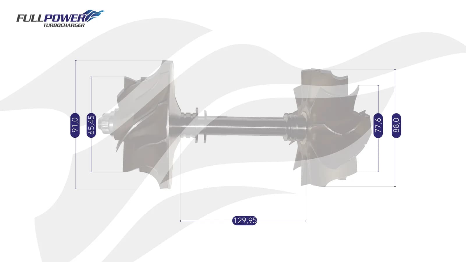 Desenho técnico de medidas - Eixo Rotor TA5127 - 1