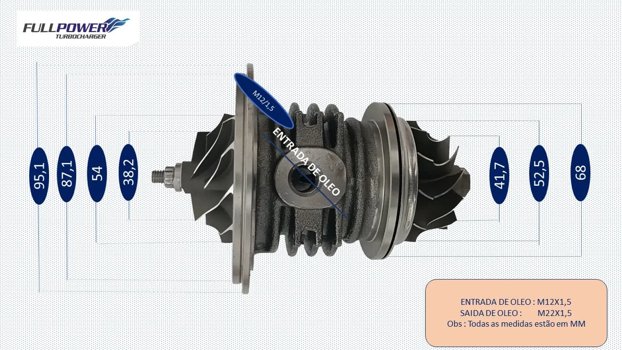 Desenho técnico de medidas - T250 - JCB / MASSEY FERGUSON - 1