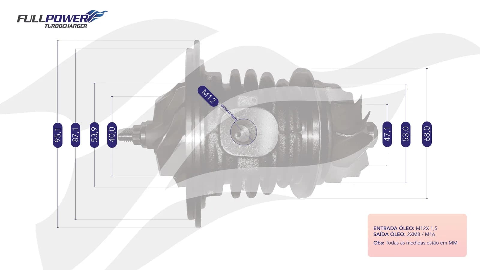 Desenho técnico de medidas - T250 - NEW HOLLAND  - CORE TURBO - 1