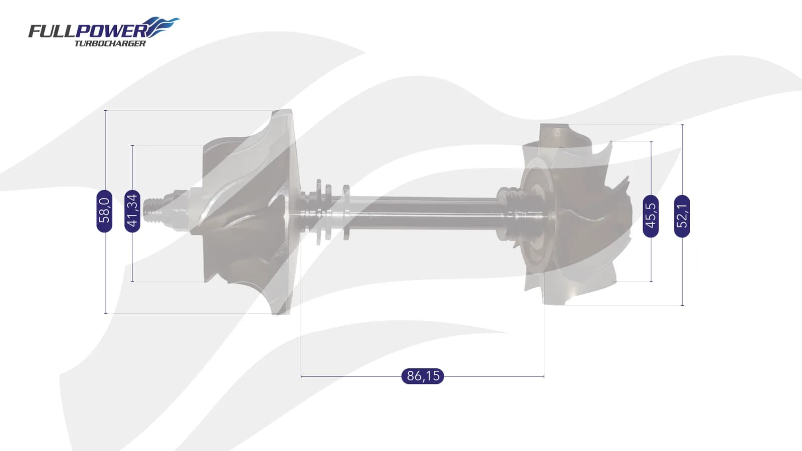 Desenho técnico de medidas - Eixo Rotor S100 4CC - 1