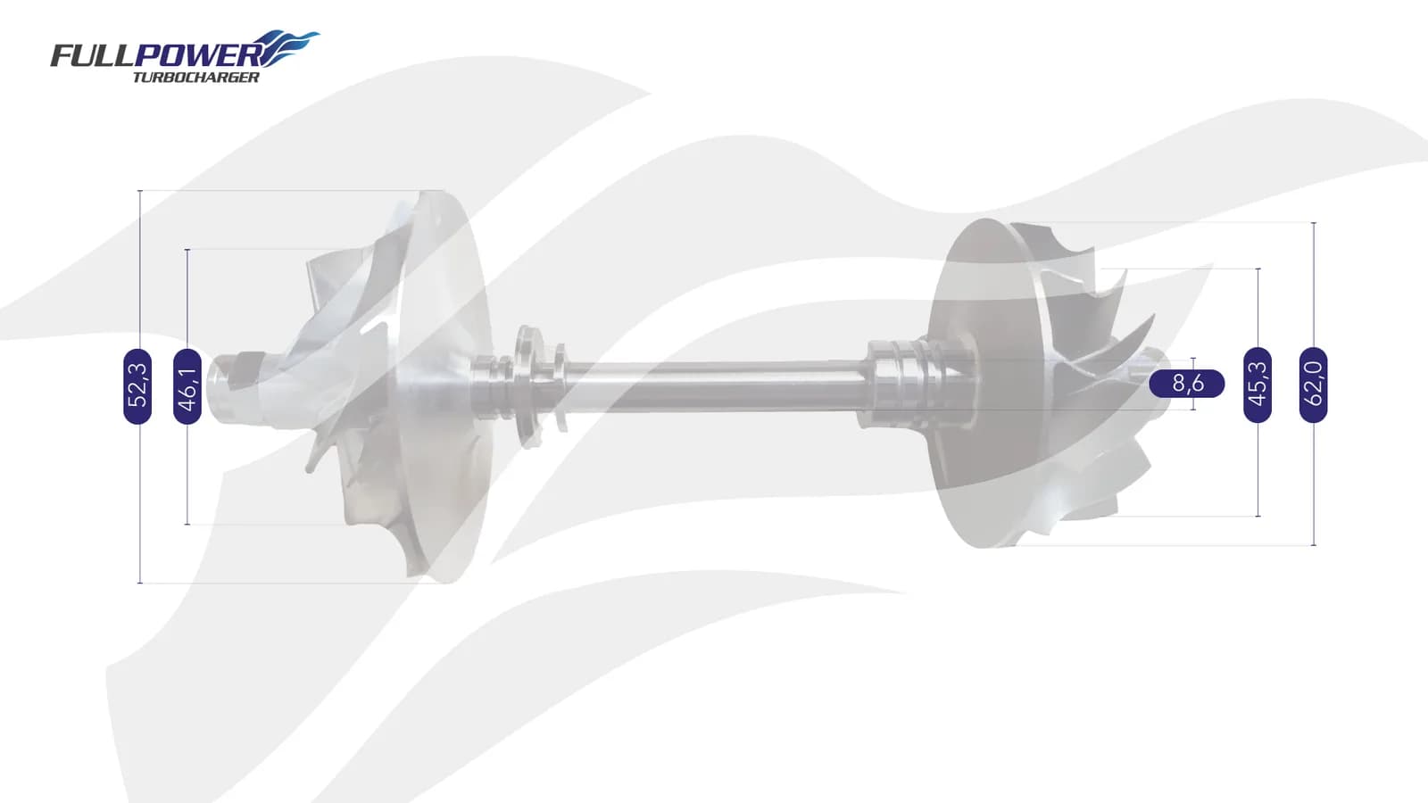 Desenho técnico de medidas - Eixo Rotor B1G ACCELO - 1