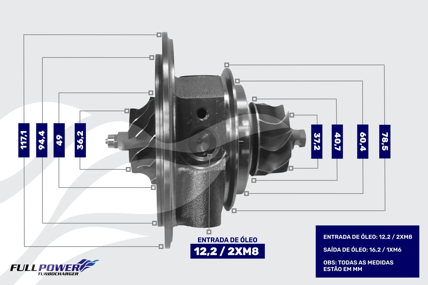 Desenho técnico de medidas - MGT1549ZDL BMW  114 i/ 116I  /118I / 316I 1.6 - F20 F21 F30 - 1